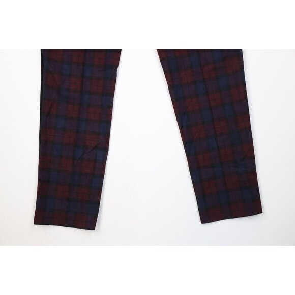 Express Mens 34x31 Stretch Slim Satin Stripe Tuxedo Chino Pants Trousers Plaid - Picture 11 of 12